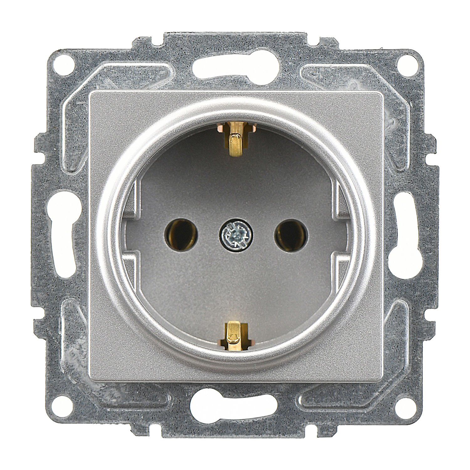 Günsan Eqona Gümüş Topraklı Priz- 16A 250V - Klipsli