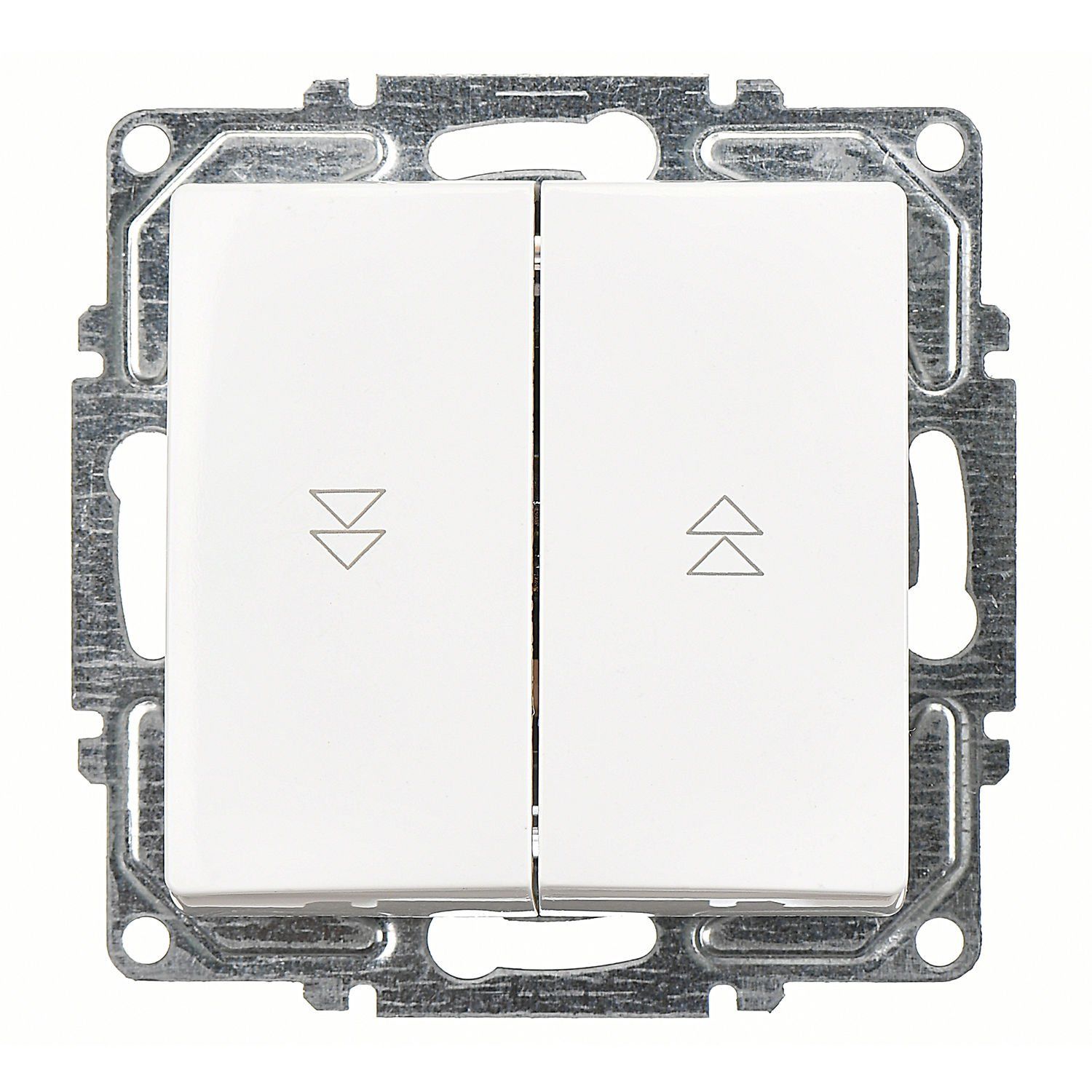 Günsan Visage Beyaz Jaluzi Kumanda Anahtarı - İki Düğmeli ve Klipsli 10AX 250V