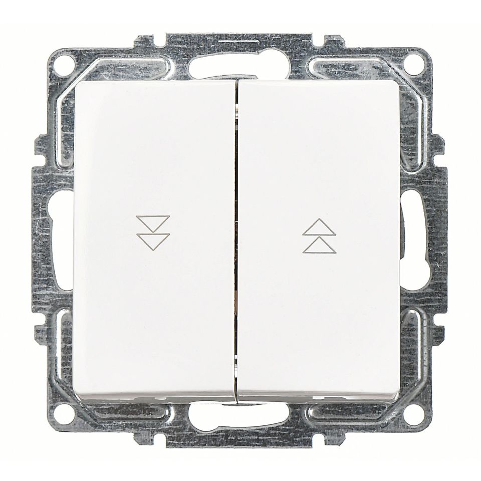 Günsan Visage Beyaz Jaluzi Kumanda Anahtarı - İki Düğmeli ve Klipsli 10AX 250V