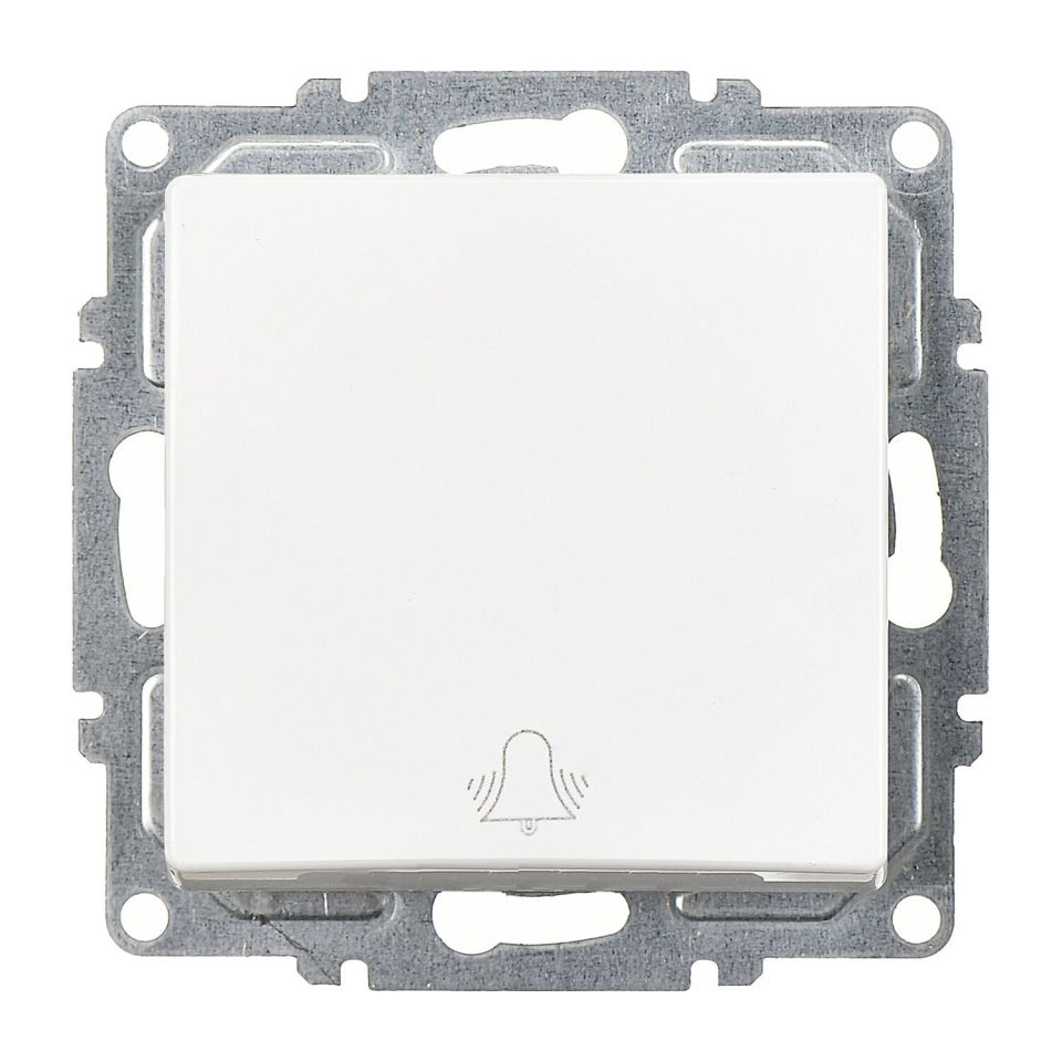 Günsan Visage Beyaz Klipsli Zil Butonu - 10AX 250V