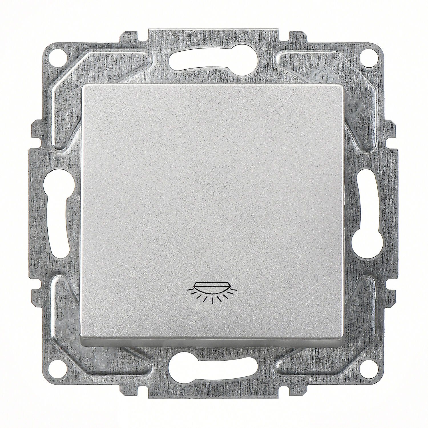 Günsan Eqona Gümüş Klipsli Liht Anahtar 10AX 250V