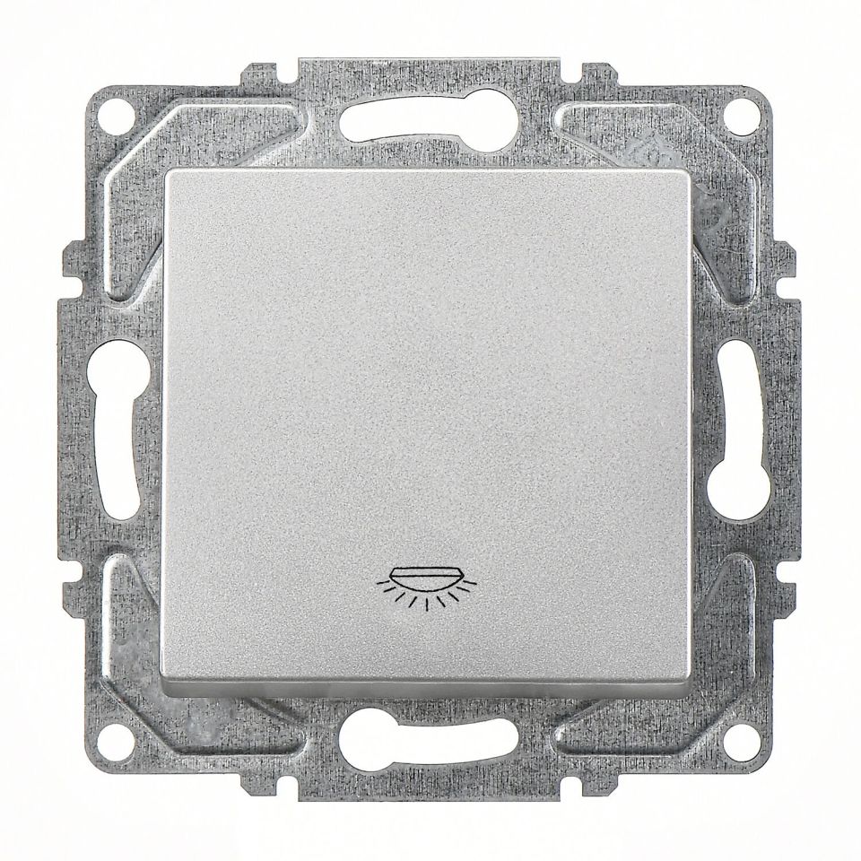 Günsan Eqona Gümüş Klipsli Liht Anahtar 10AX 250V