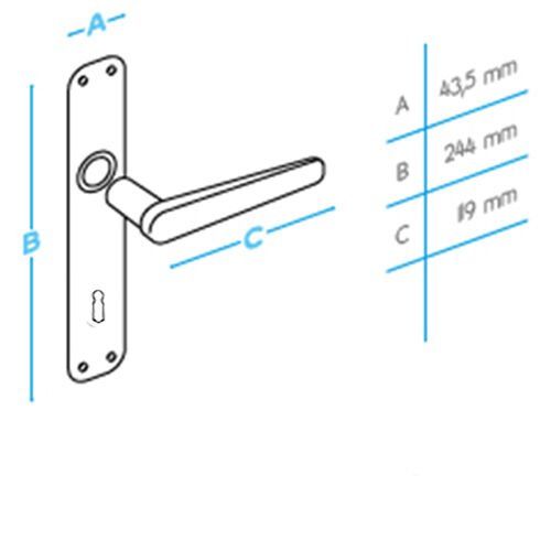 Atlas Saten Albirifin Aynal Oda Kapı Kolu
