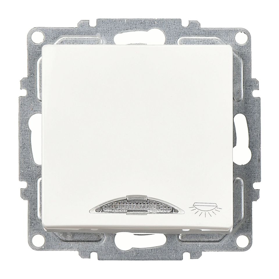 Günsan Visage Beyaz Klipsli Işıklı Liht Anahtar