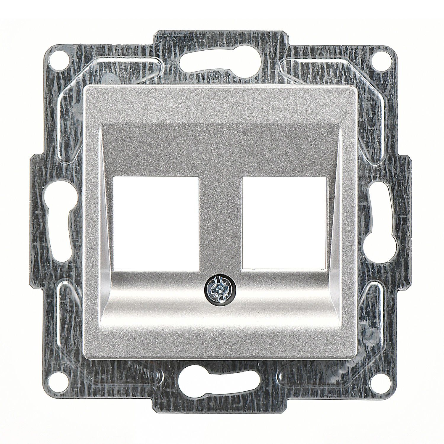 Günsan Eqona Gümüş Vidalı İkili Data Priz - Jaksız