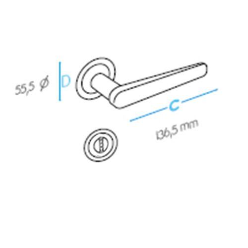Doğanlar Dilek Krom Rozetli Kapı Kolu Rozetli Yale Sol (adet)