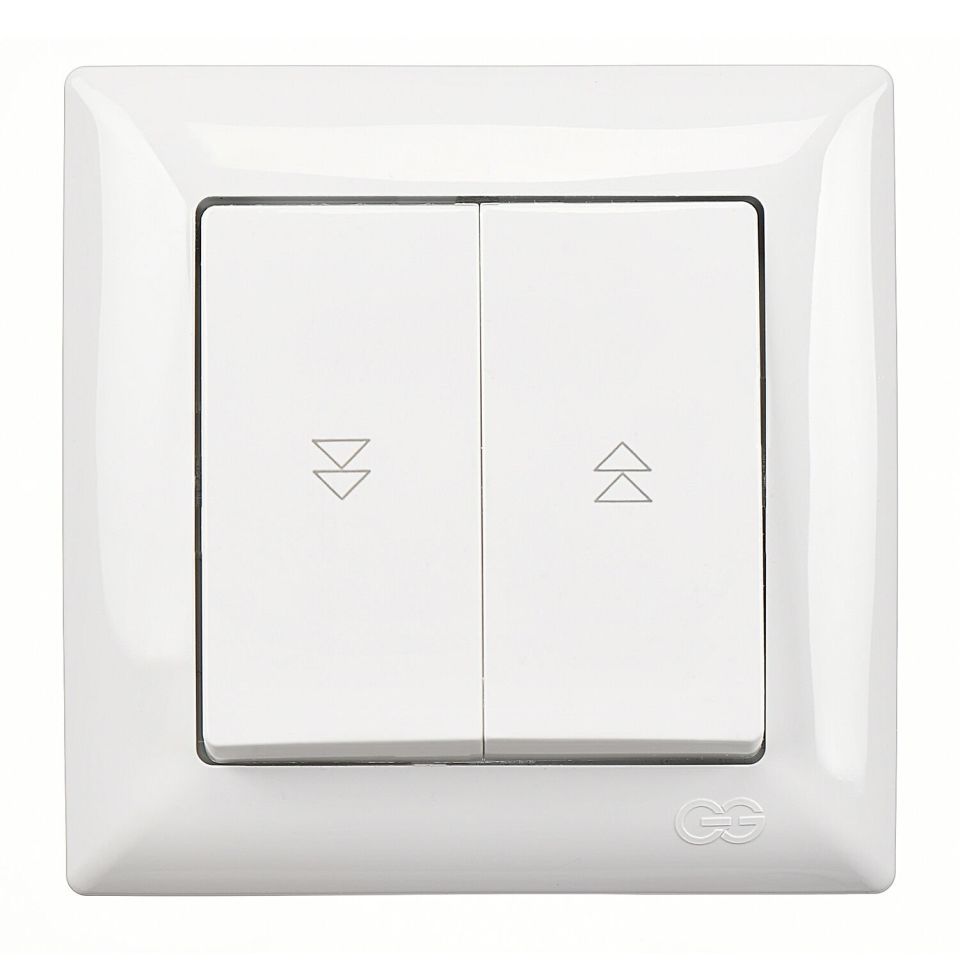 Günsan Visage Jaluzi Kumanda Anahtarı (İki Düğmeli) (klipsli) Beyaz