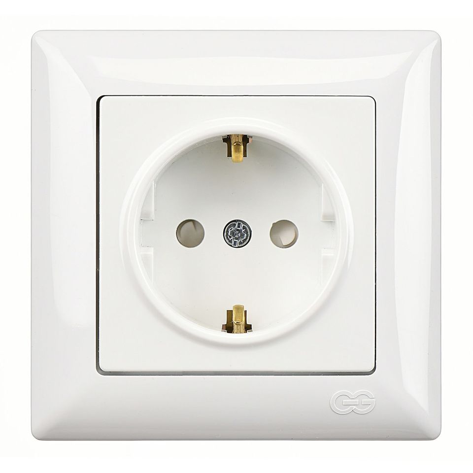 Günsan Visage Çocuk Korumalı Topraklı Priz (klipsli) Beyaz