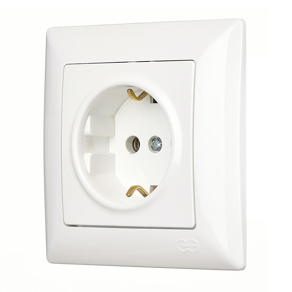 Günsan Visage Topraklı Priz (klipsli) Beyaz