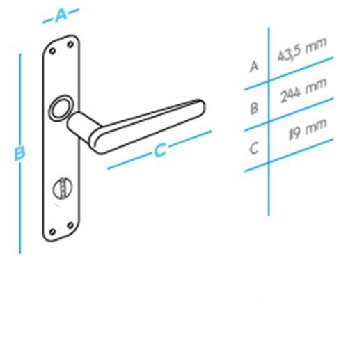 Doğanlar Atlas Saten Albrifin Kapı Kolu Aynalı Yale Sol (ADET)