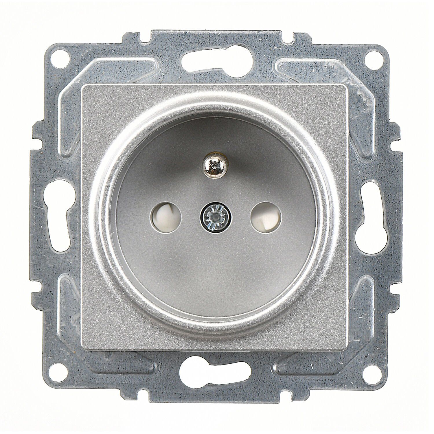 Günsan Eqona Gümüş Çocuk Korumalı UPS Priz- 16A 250V - Vidalı