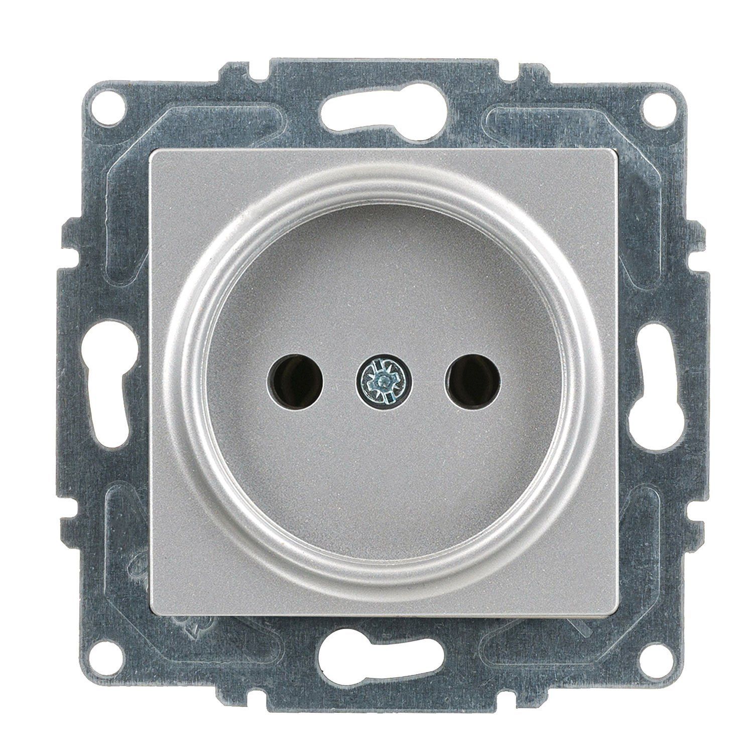 Günsan Eqona Gümüş Priz - Vidalı