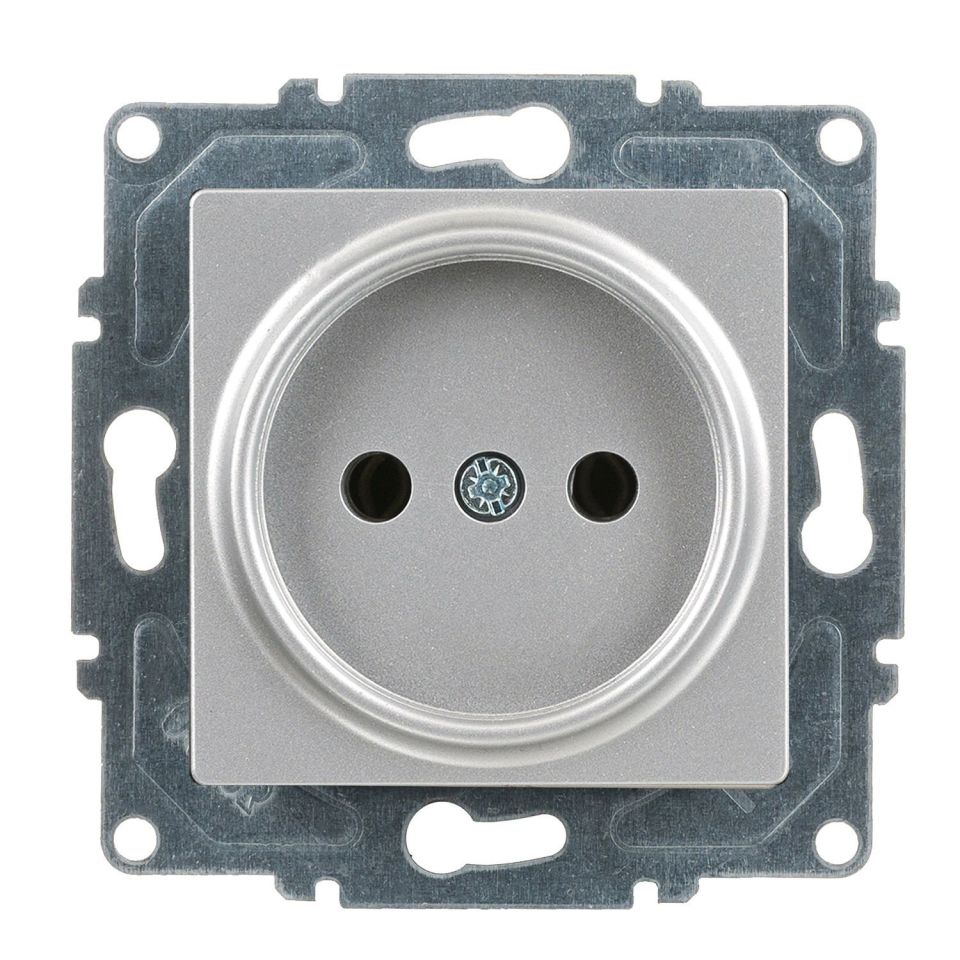 Günsan Eqona Gümüş Priz - Vidalı