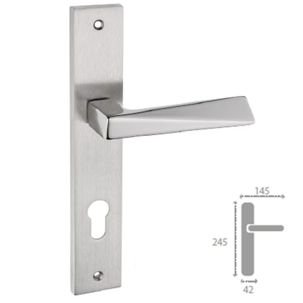 Piramit Kapı Kolu Saten Nikel Aynalı Yale Sağ (adet)