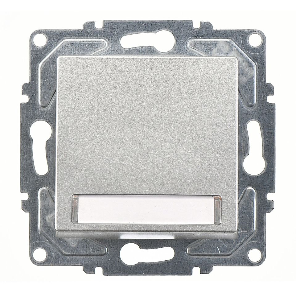 Günsan Eqona Gümüş Vidalı Eqona Işıklı Etiketli Zil Butonu 12V