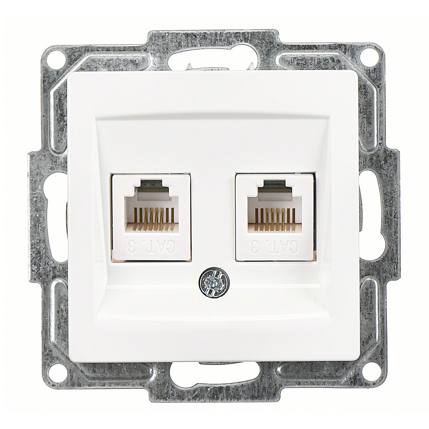 Günsan Visage İkili Nümeris Telefon Prizi (2 x Cat3) Beyaz