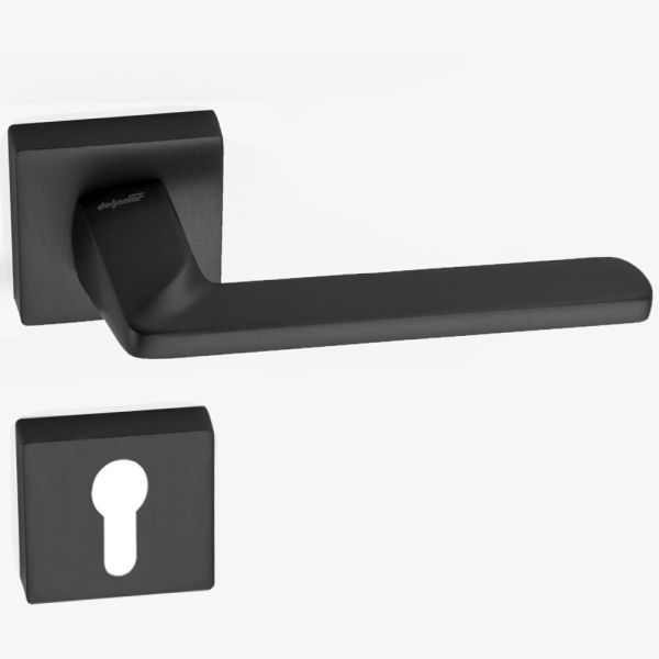 DOĞANLAR RADYA KAPI KOLU MAT SİYAH ROZETLİ YALE SAĞ (ADET)