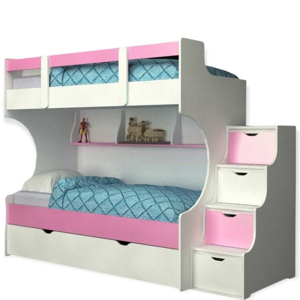 Yavrulu Ranza % 100 MDF Merdivenleri Dolaplı