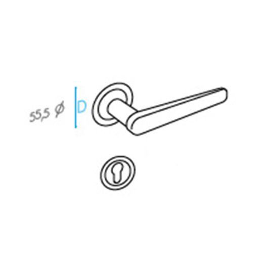 Asos Saten Nikel Rozetli Kapı Kolu Rozetli Yale Sağ (ADET)