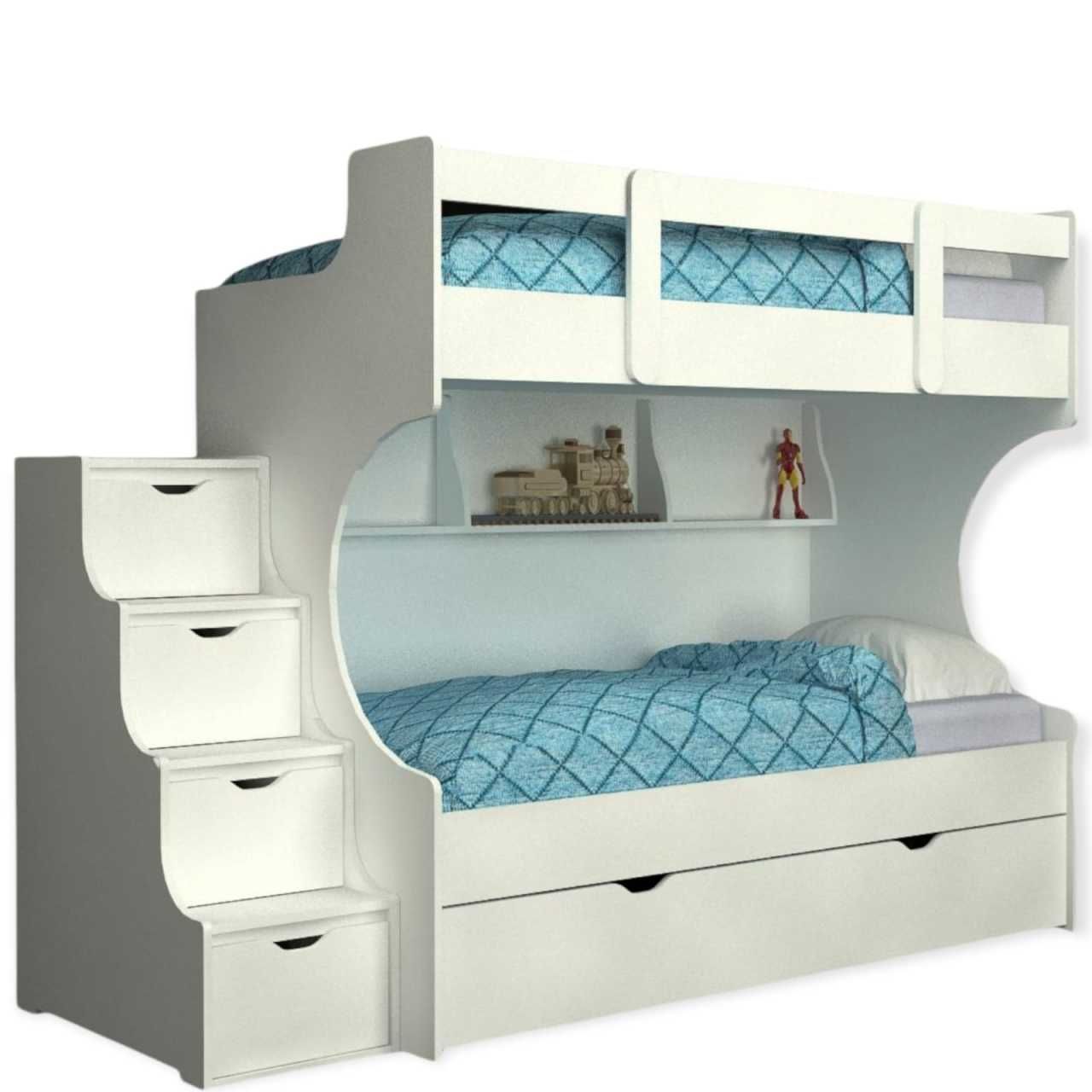 Yavrulu Ranza % 100 MDF Merdivenleri Dolaplı