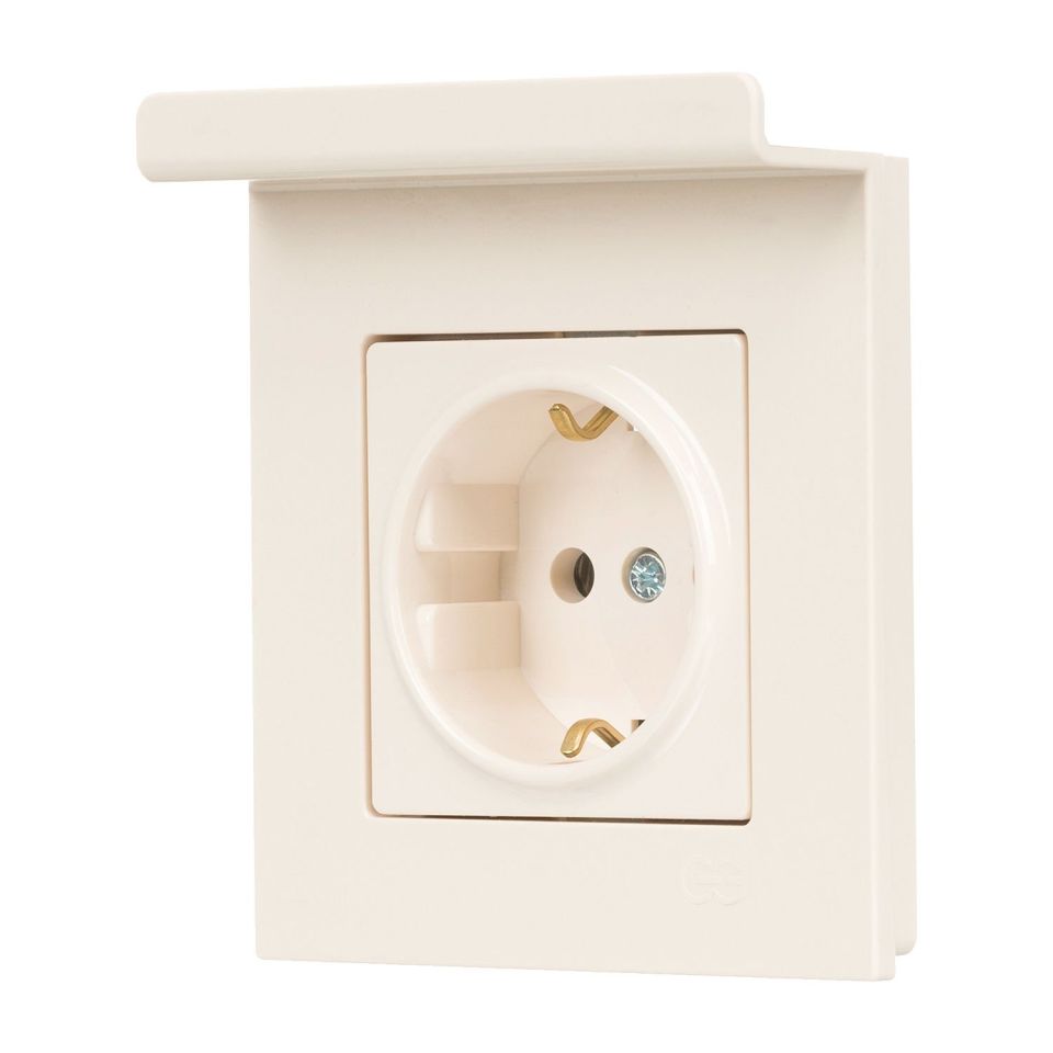 Günsan Valta Eqona Pratik Telefon Tutucu Topraklı Priz Krem