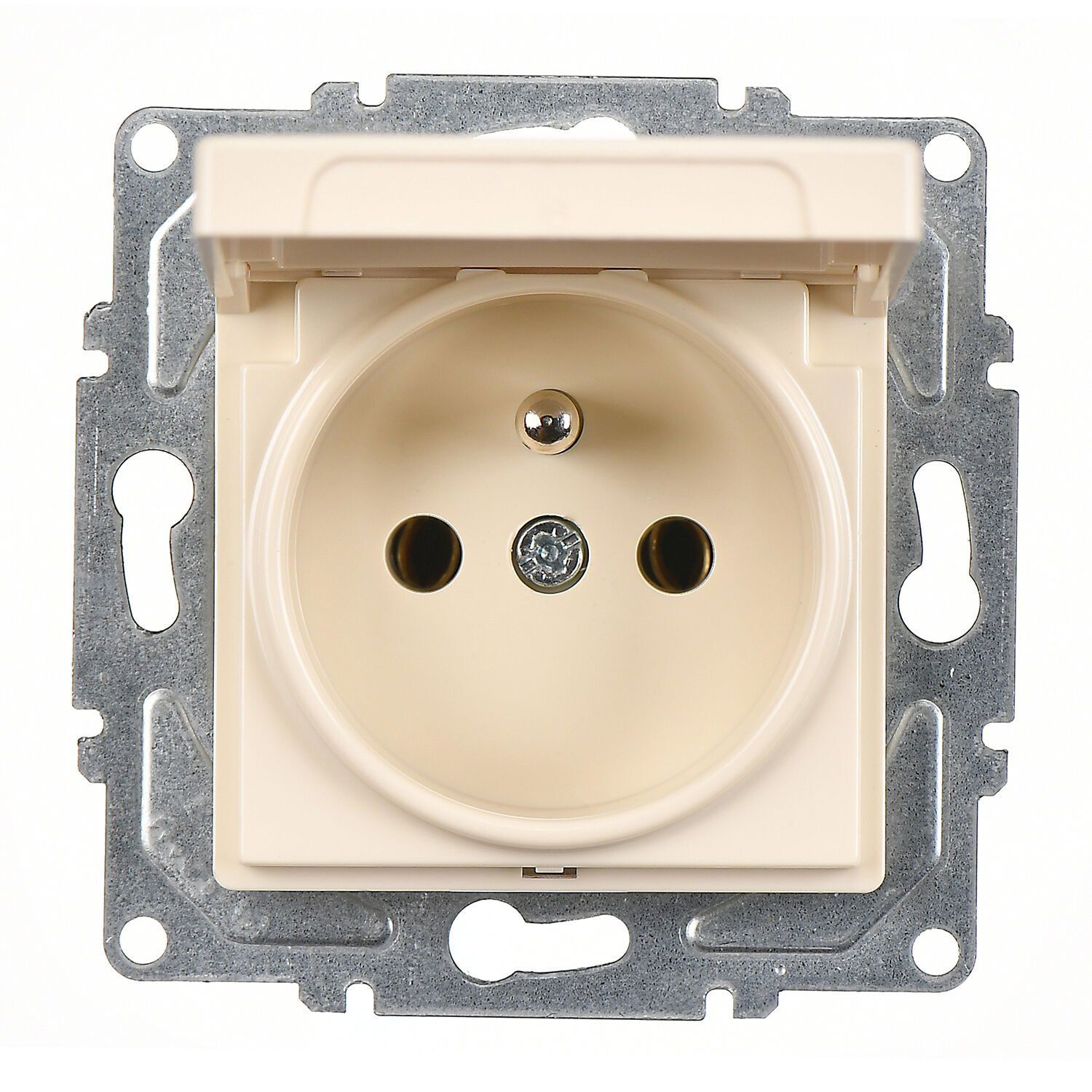 Günsan Eqona Krem Kapaklı UPS Priz - Klipsli