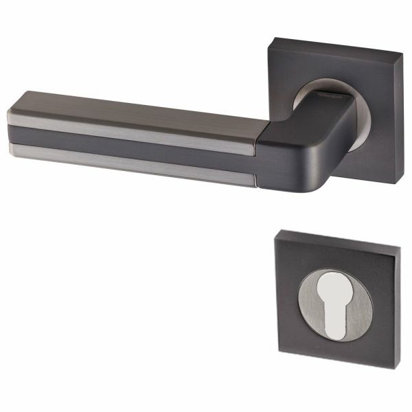 Doğanlar Avatar Antrasit Saten Rozetli Kapı Kolu Antrasit Saten Rozetli Yale Sol (adet)