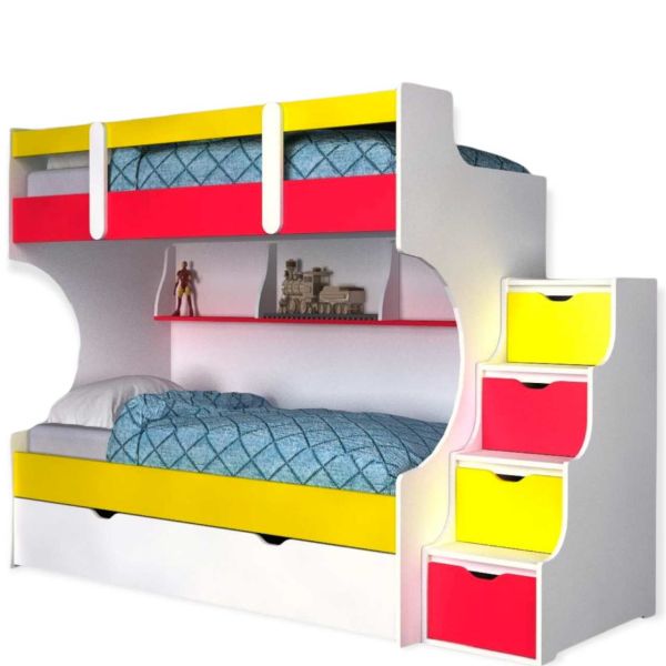 Yavrulu Ranza % 100 MDF Merdivenleri Dolaplı