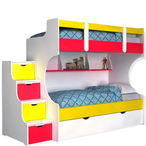 Yavrulu Ranza % 100 MDF Merdivenleri Dolaplı