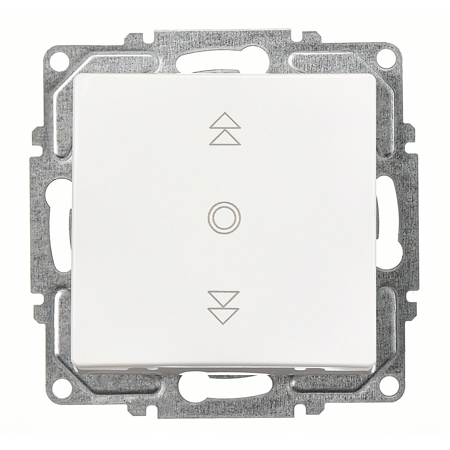 Günsan Visage Beyaz Vidalı Jaluzi Kumanda Anahtarı - Tek Düğmeli 10AX 250V