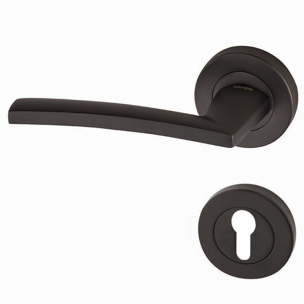 Doğanlar Rodos Mat Siyah Rozetli Kapı Kolu Rozetli Yale Sol (ADET)