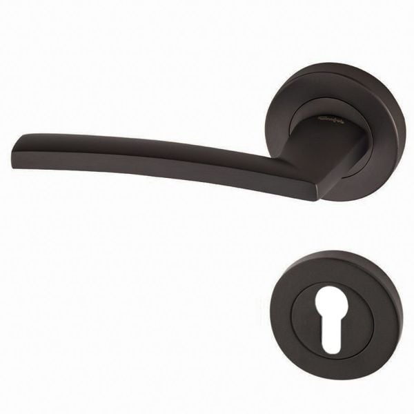 Doğanlar Rodos Mat Siyah Rozetli Kapı Kolu Rozetli Yale Sol (ADET)