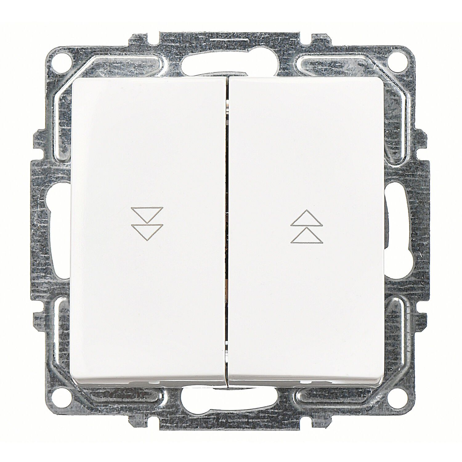 Günsan Visage Beyaz Vidalı Jaluzi Kumanda Anahtarı - İki Düğmeli 10AX 250V