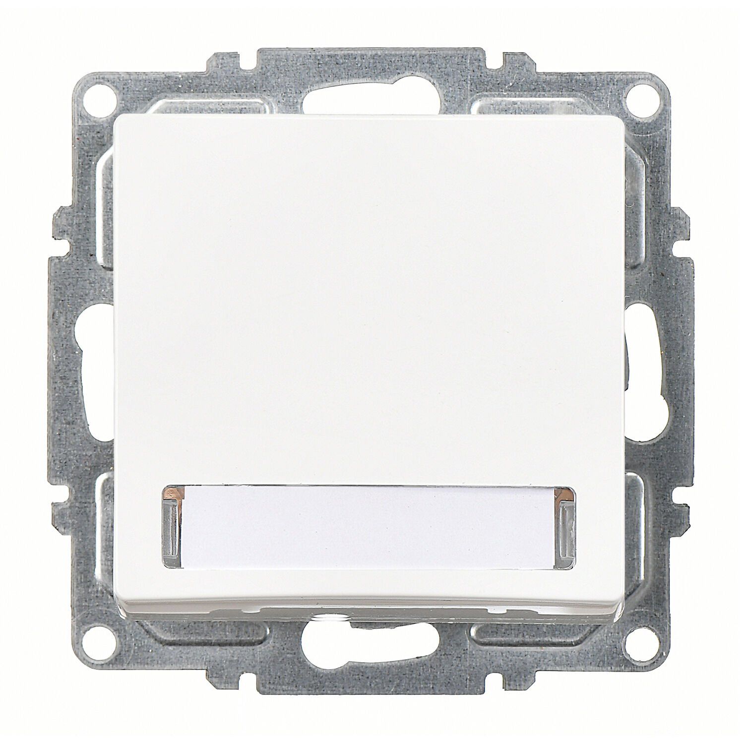 Günsan Visage Beyaz Vidalı Işıklı Etiketli Zil Butonu 12V