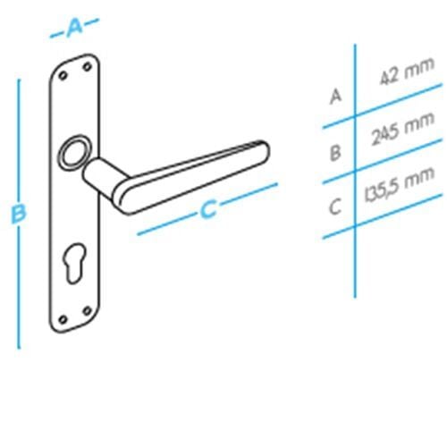 DOĞANLAR ASOS SATEN NİKEL AYNALI YALE KAPI KOLU SAĞ