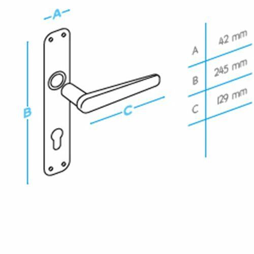 Lale Saten Nikel Kapı Kolu Aynalı Yale Sağ (ADET)