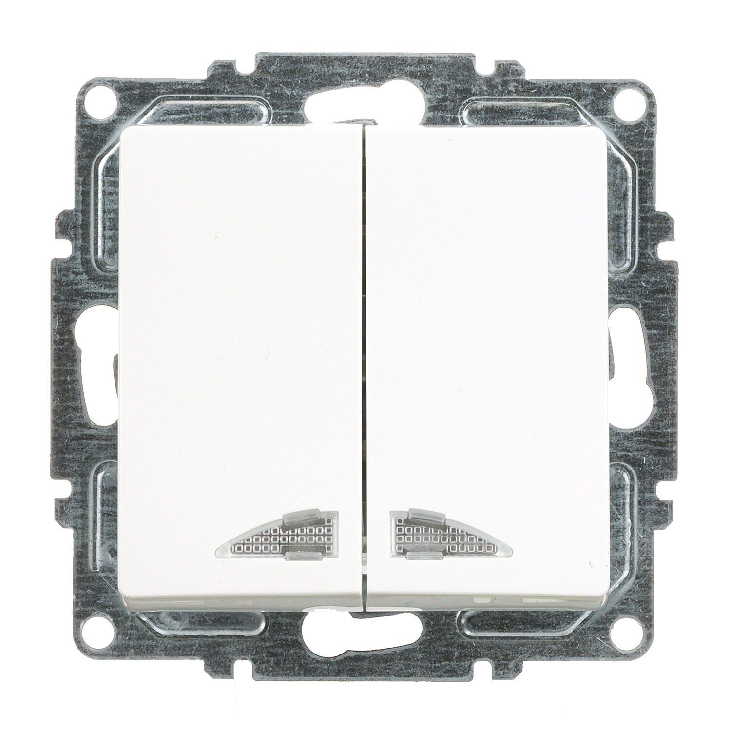 Günsan Visage Beyaz Vidalı Işıklı Komütatör