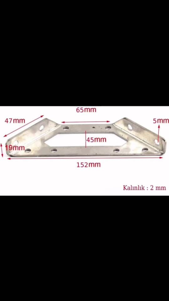 DERECELİ KÖŞE BAĞLANTI BÜYÜK BOYALI SİYAH (5 ADET )