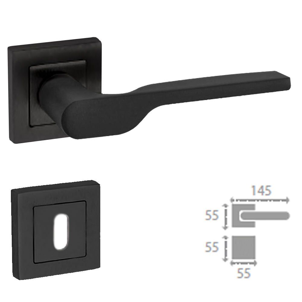 ALARA MAT SİYAH KAPI KOLU