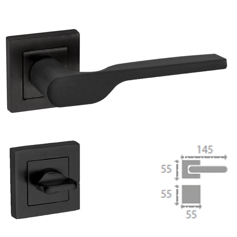 ALARA MAT SİYAH KAPI KOLU