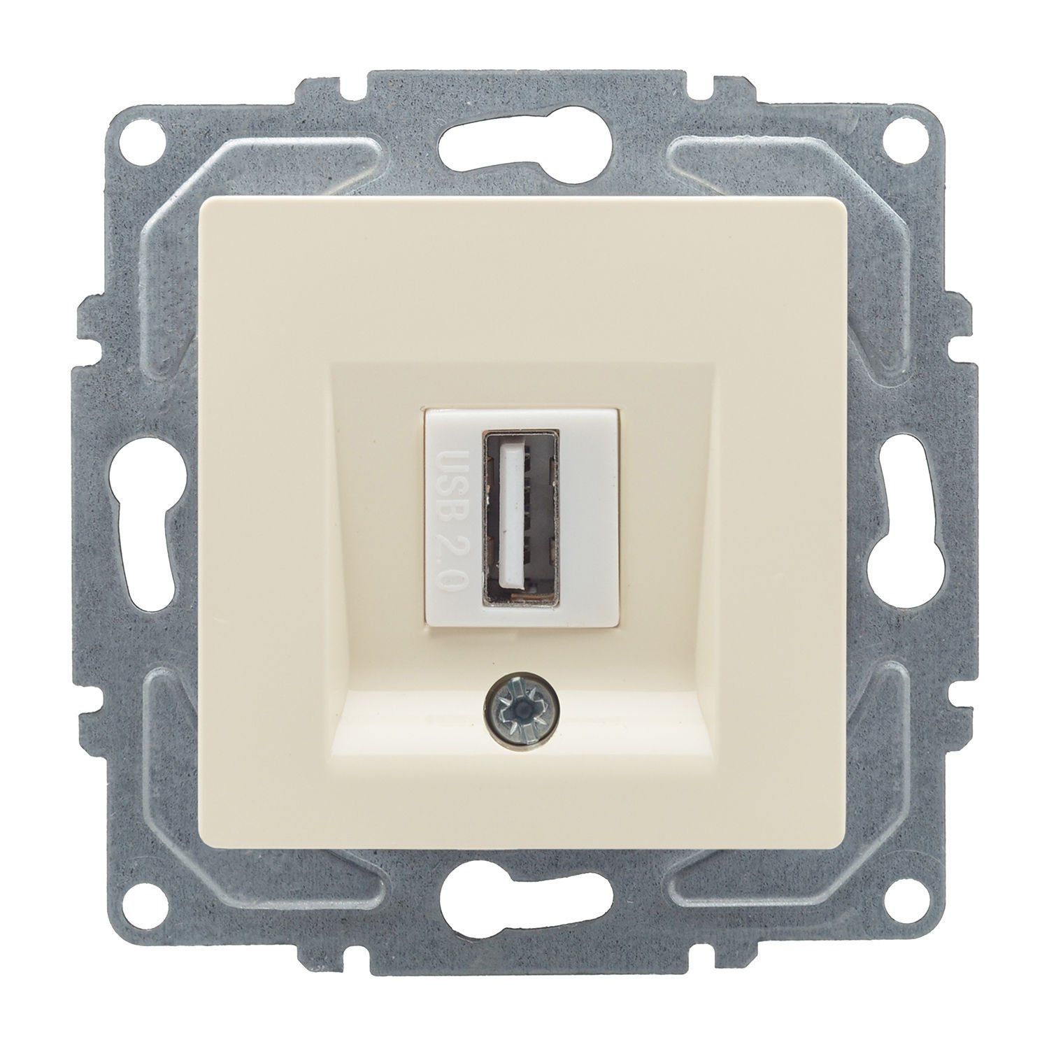 Günsan Eqona Krem Vidalı USB Data Prizi