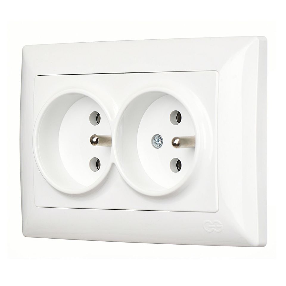 Günsan Visage İkili UPS Priz Beyaz