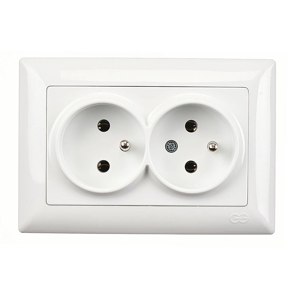 Günsan Visage İkili UPS Priz Beyaz