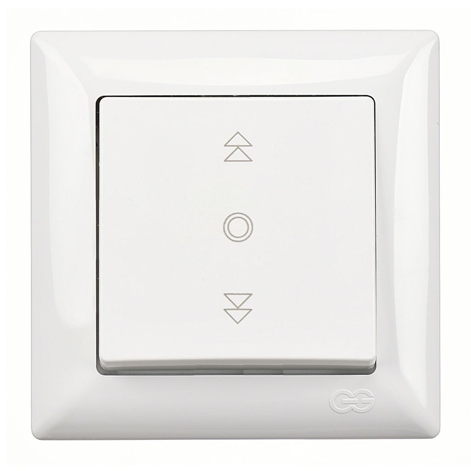 Günsan Visage Jaluzi Kumanda Anahtarı (Tek Düğmeli) Beyaz