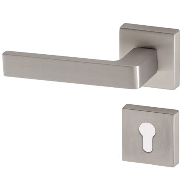 DOĞANLAR KARMA SÜPER SATEN ROZETLİ YALE KAPI KOLU SOL