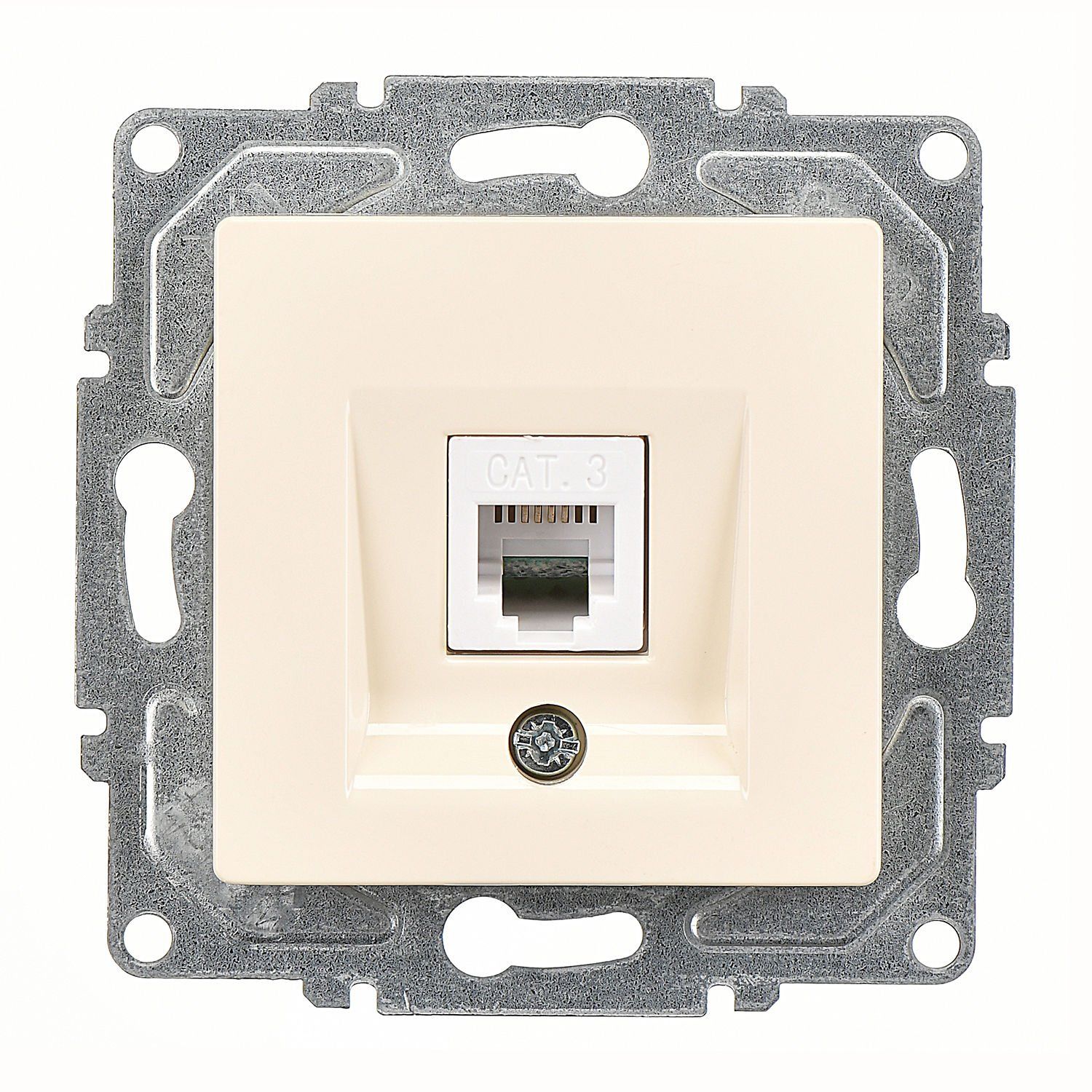 Günsan Eqona Krem Vidalı Nümeris Telefon Prizi (Cat3)