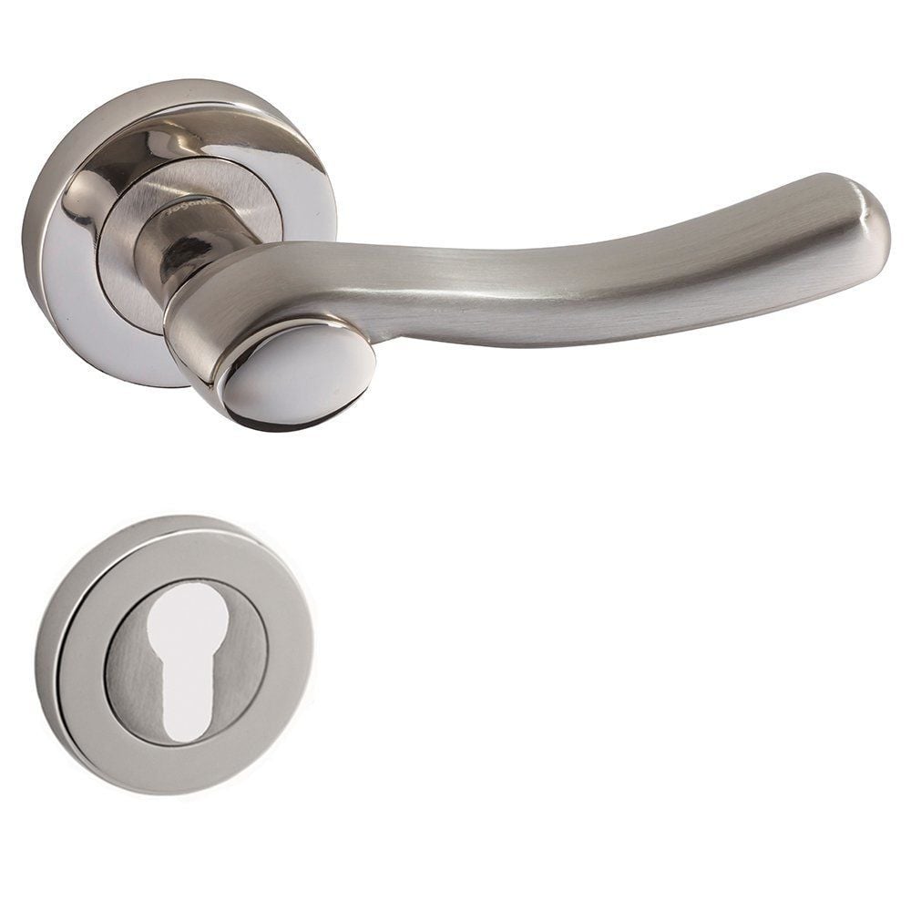 Dilara Saten Nikel Kapı Kolu Rozetli Yale Sağ (ADET)