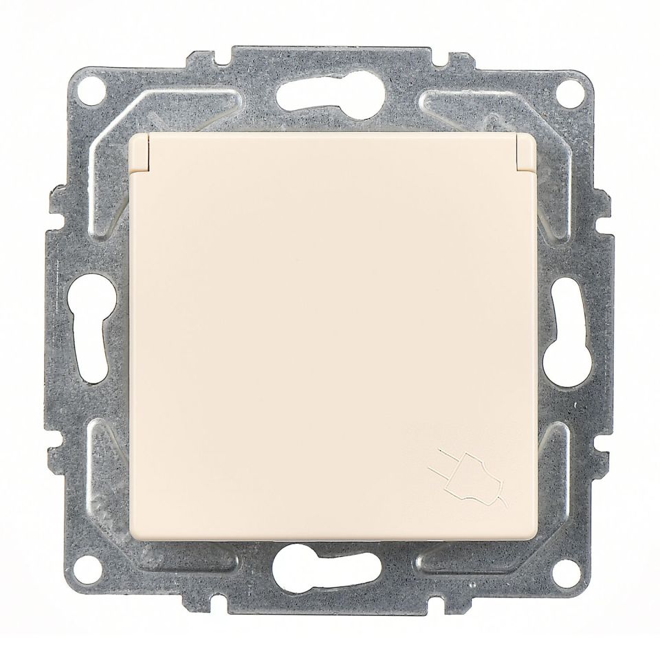 Günsan Eqona Krem Kapaklı UPS Priz - Vidalı