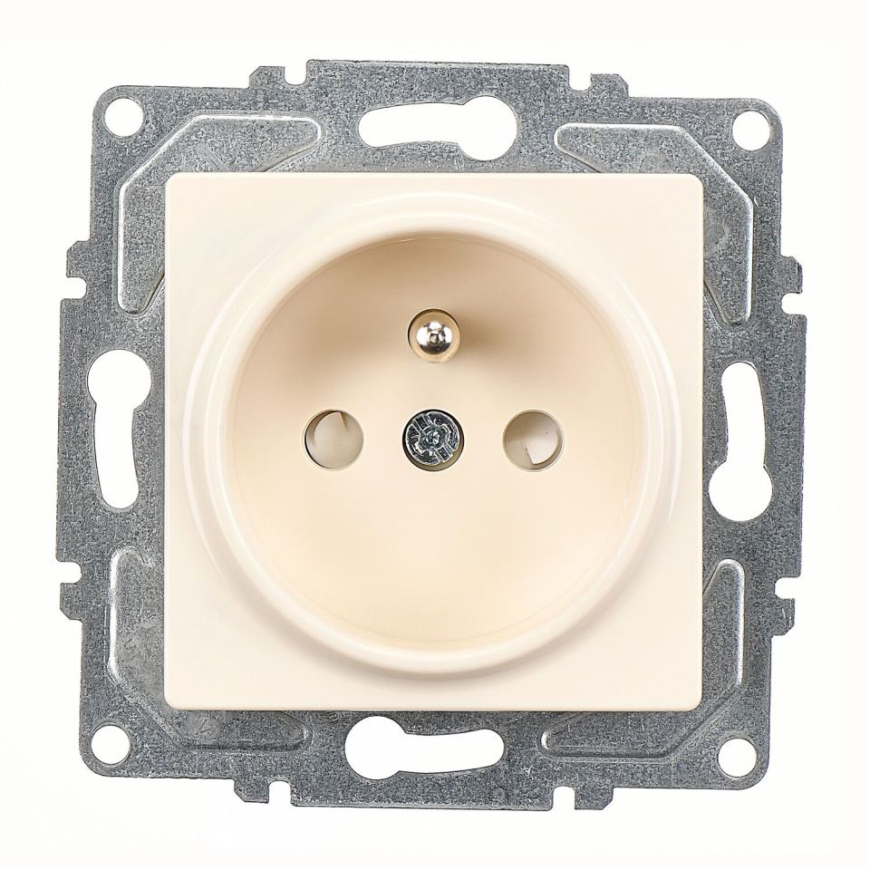 Günsan Eqona Krem Çocuk Korumalı UPS Priz- 16A 250V - Vidalı