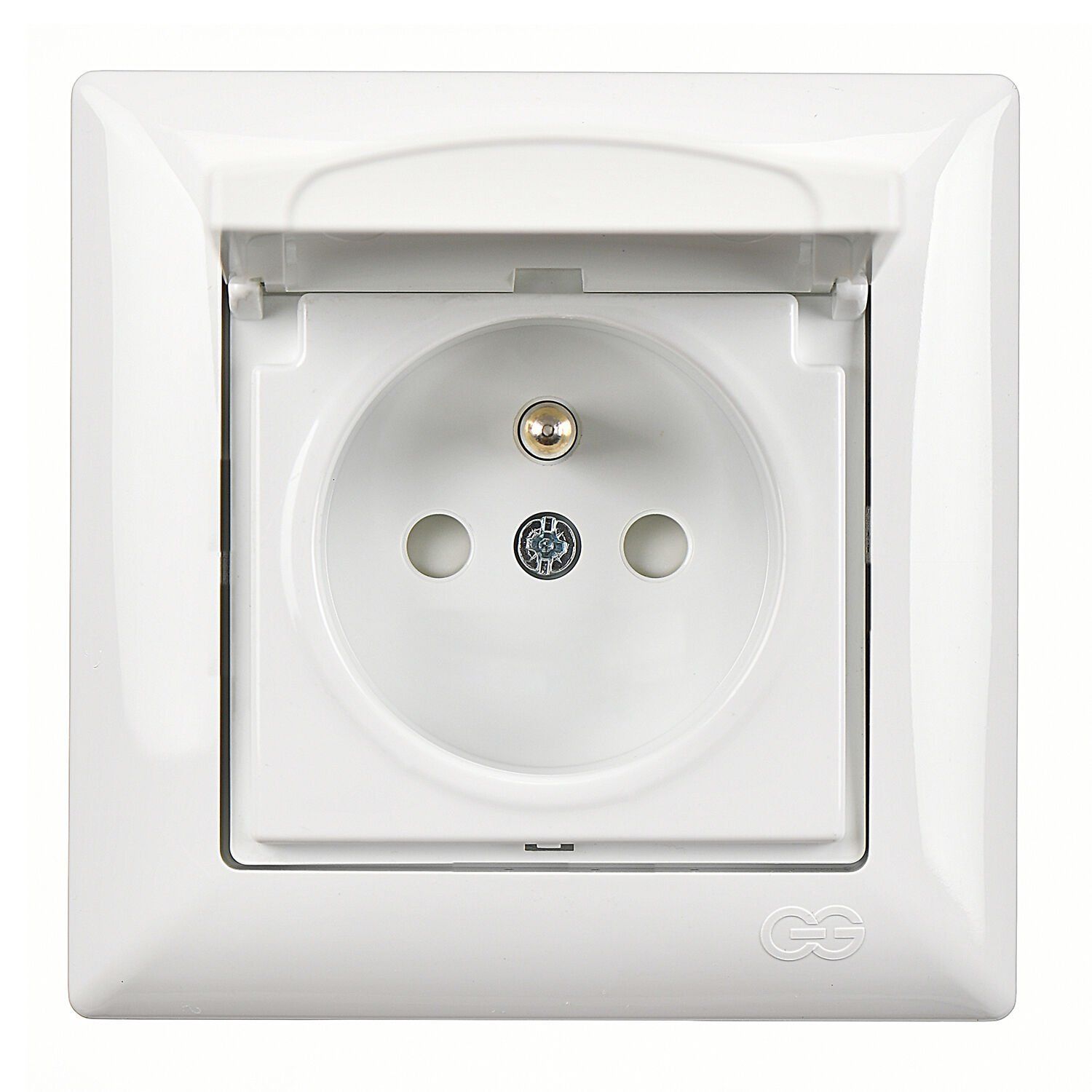 Günsan Visage Çocuk Korumalı Kapaklı UPS Priz Beyaz